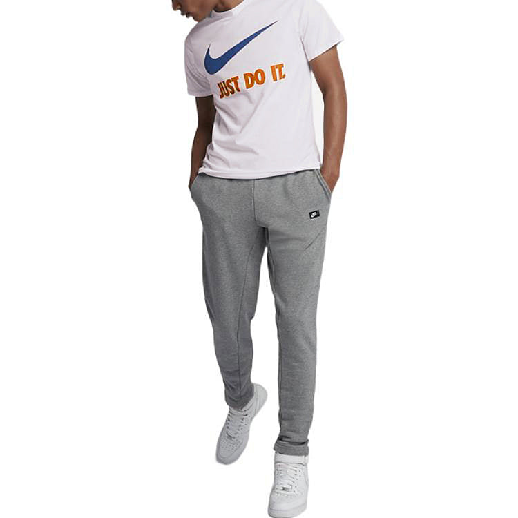 Men's Nike Large Logo Printing Round Neck Short Sleeve White T-Shirt 707361-100