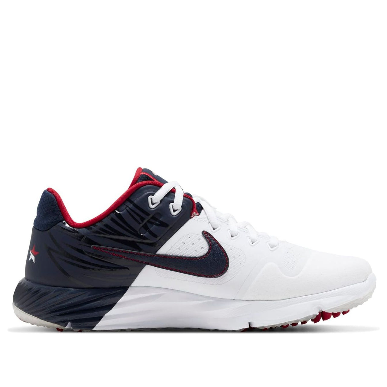 (WMNS) Nike Alpha Huarache Elite 2 Turf 'White Blue Red' CJ9988-103