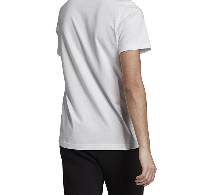 adidas originals Chest Logo Printing Sports Short Sleeve White FK1349