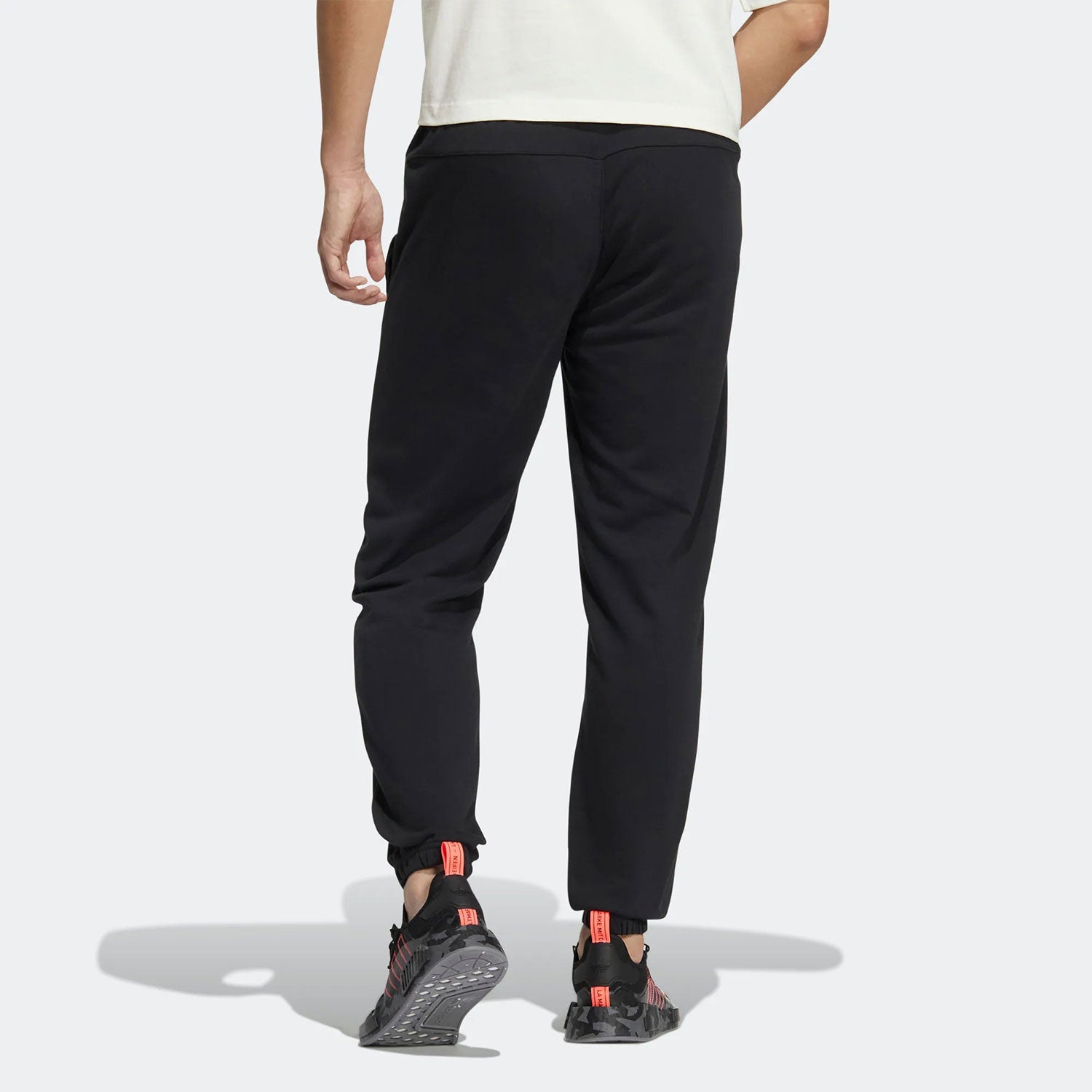Men's adidas originals SS22 Logo Solid Color Breathable Casual Sports Pants/Trousers/Joggers Black HM8025