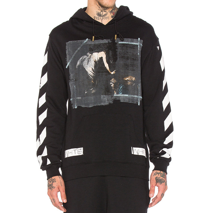 Off-White Caravaggio Hooded Sweatshirt Black OMBB003S160030061088