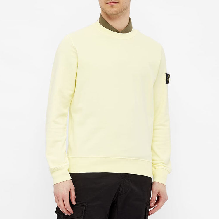 STONE ISLAND Garment Dyed Crewneck Sweatshirt 'Lemon' 741563051-V0031