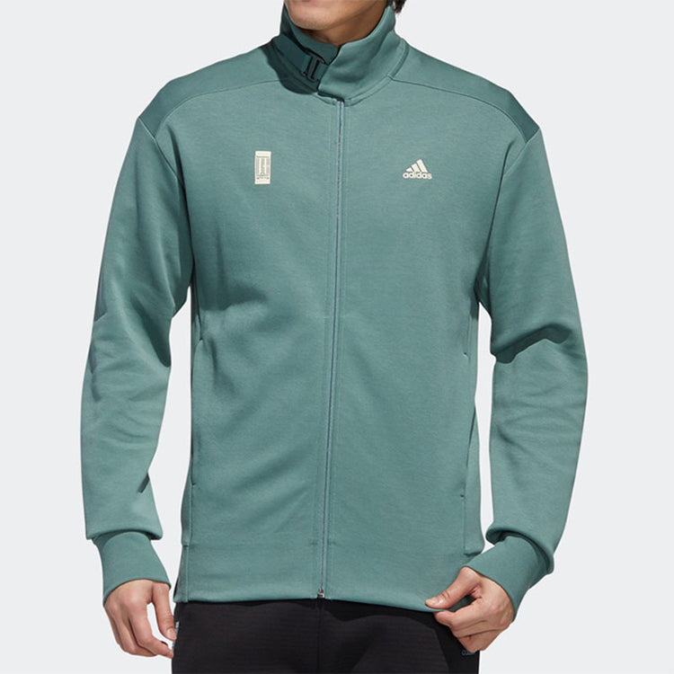 adidas WJ TT Cardigan Stand Collar Casual Sports Jacket Green GM4458