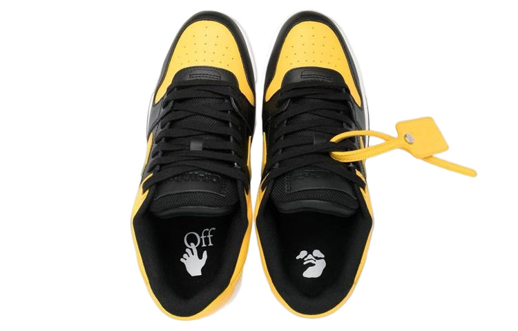 Off-White Out Of Office Leather Sneaker 'Yellow Black' OMIA189F22LEA0011018