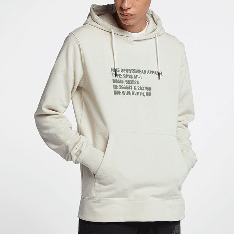 Nike Sportswear Letter Print Hoodies 'White' AH2021-072