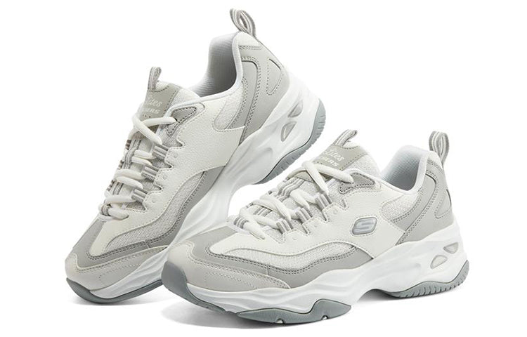 (WMNS) Skechers D'lites 4.0 'White Grey' 896144-WGY