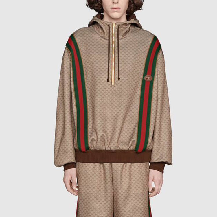 Men's Gucci FW21 Micro Mark Knit Hood Brown 655153-XJDFB-2100