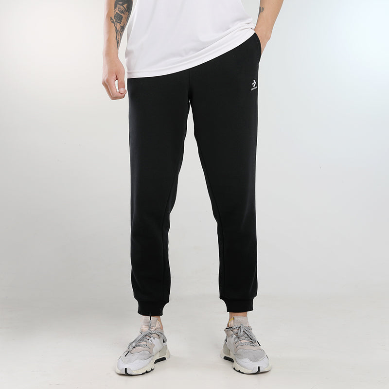 Converse Go To Star Chevron Standard-Fit Fleece Sweatpants Asia Sizing 'Black' 10019925-A01