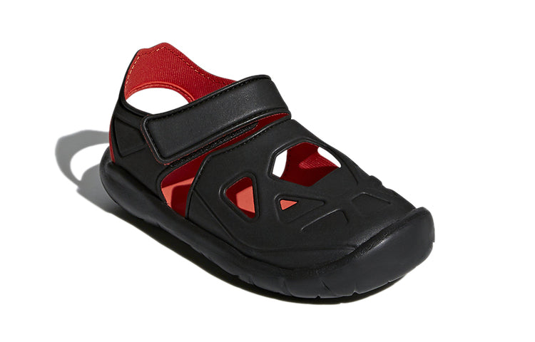 (PS) adidas Fortaswim 2.0 Minimalistic Black Sandals DB0486