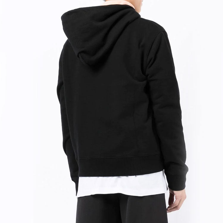 Men's Off-White FW22 Logo Printing Zipper Hooded Long Sleeves Version Black OMBE001F21FLE00110011001