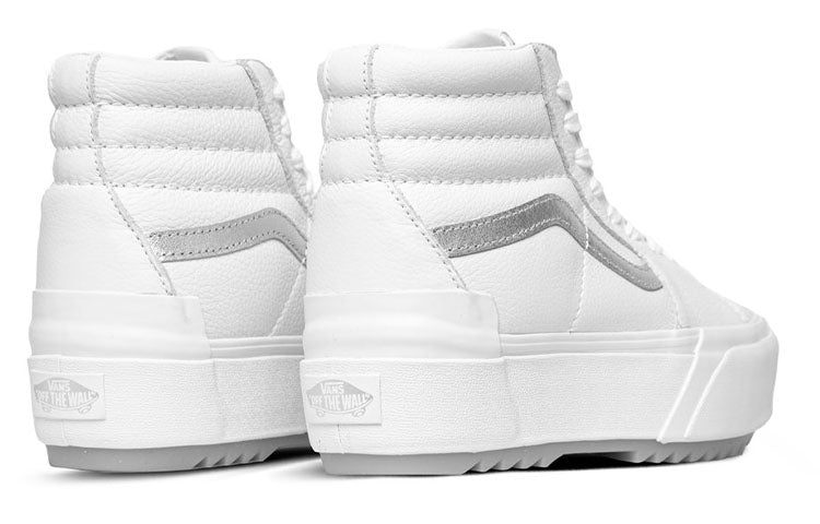 Vans SK8-HI Stacked High-Top Sneakers White/Silver VN0A4BTWA5T