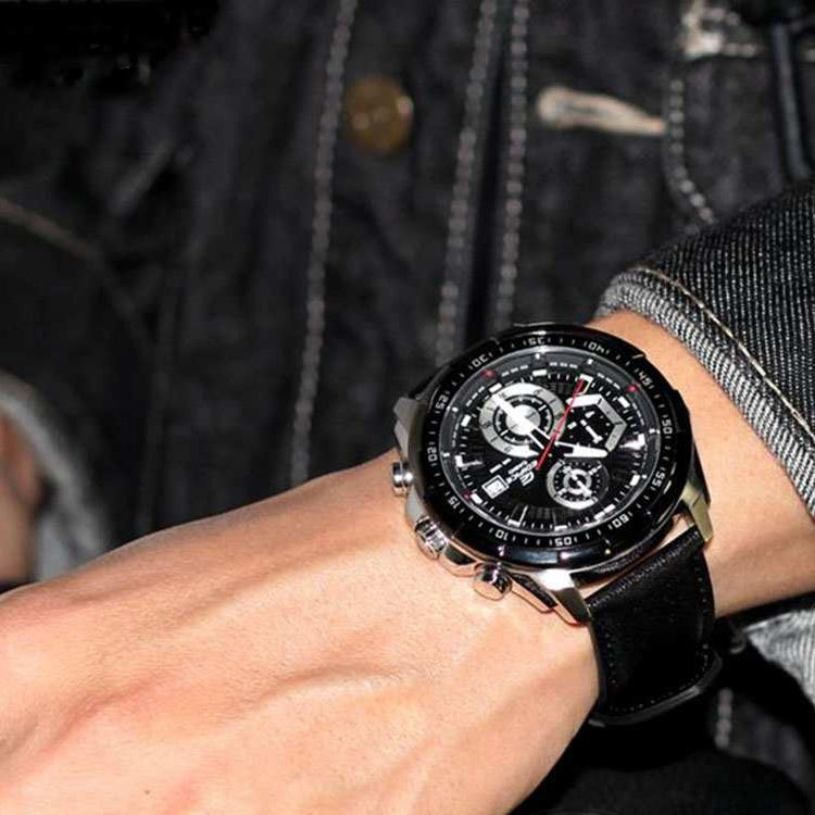 CASIO EDIFICE Waterproof Mens Black Analog EFR-539L-1AV