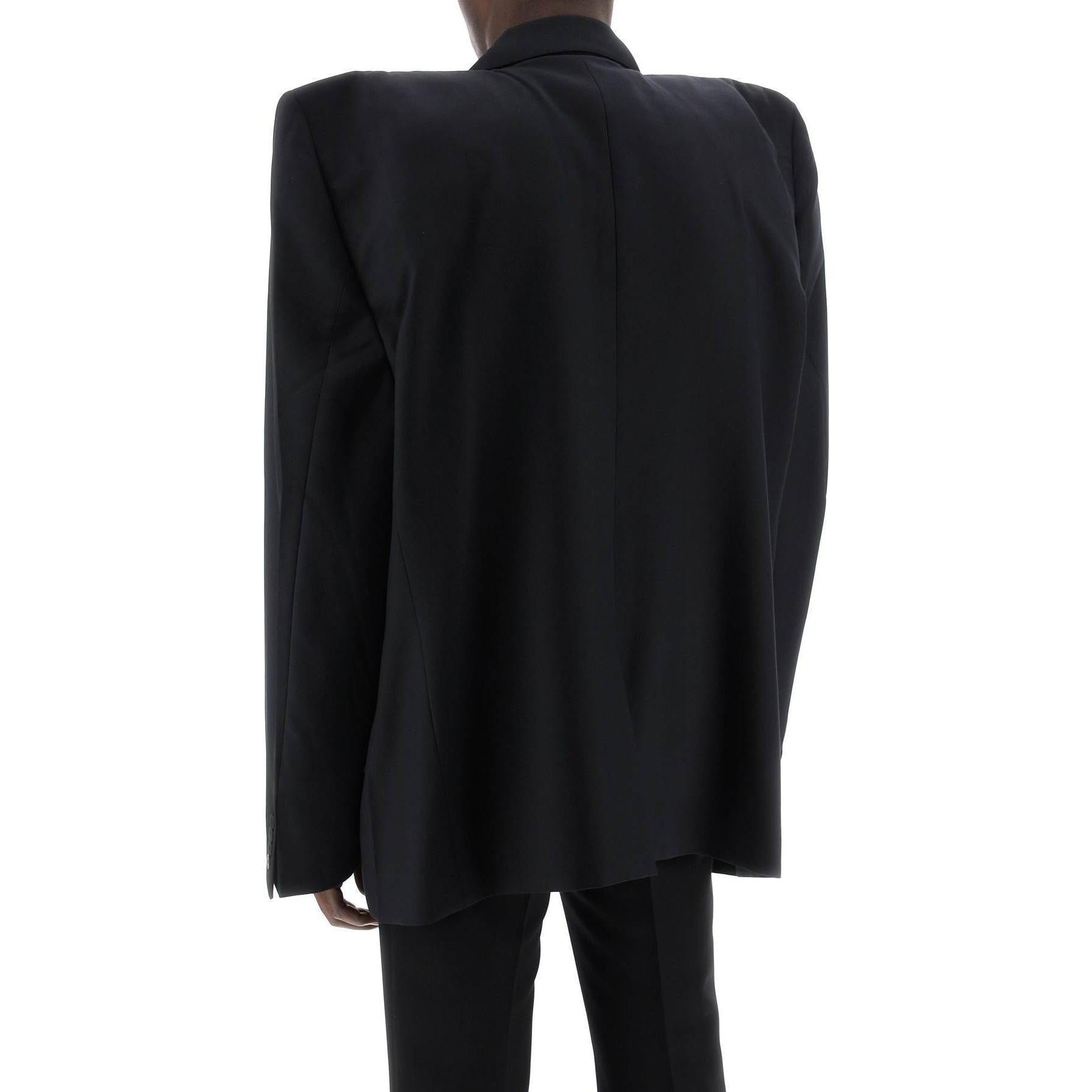 (WMNS) Balenciaga Boxy Jacket 'Black' 790795TKT281000