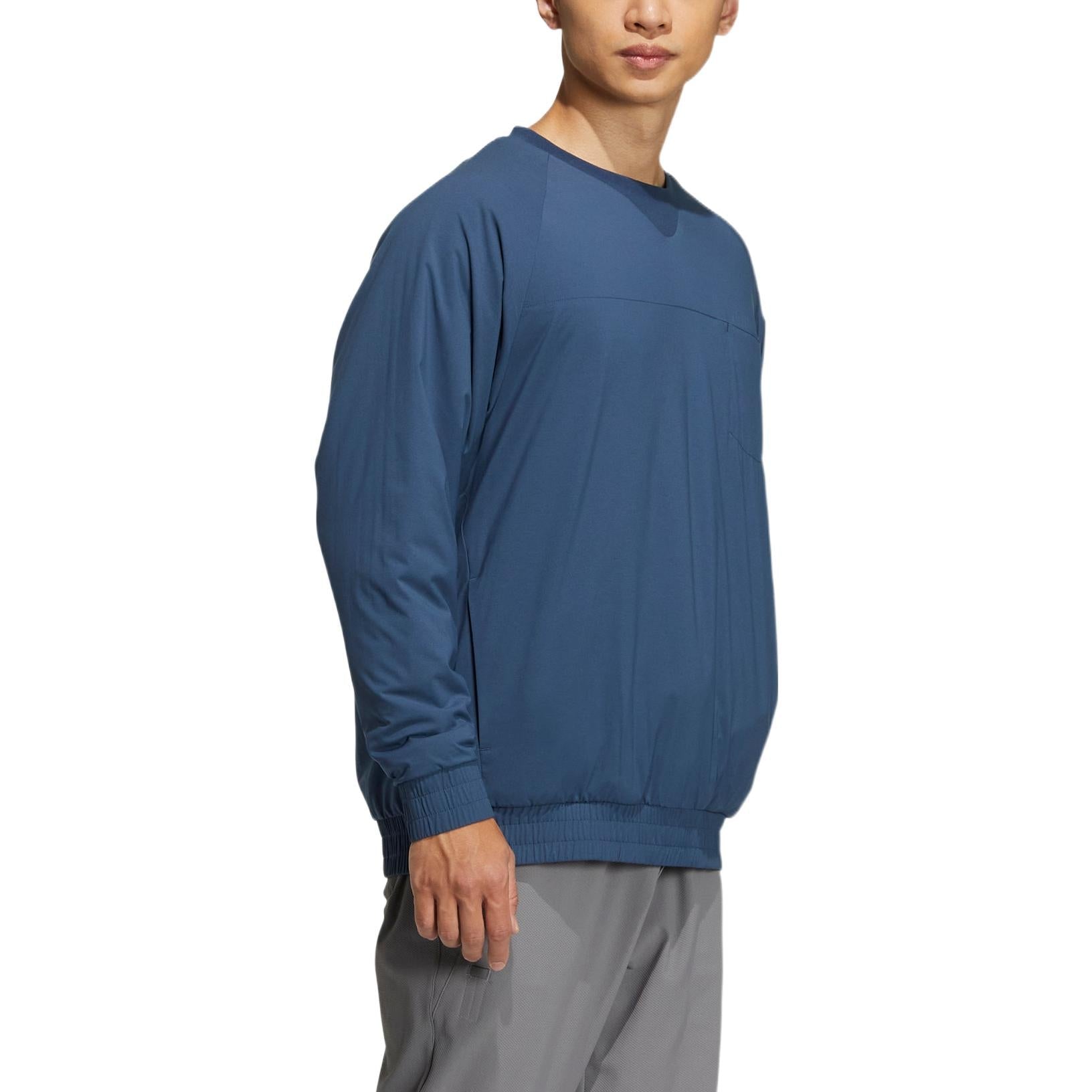 adidas Splicing Round Neck Pullover Brand  Sports Jacket Men's Navy Blue HG3259