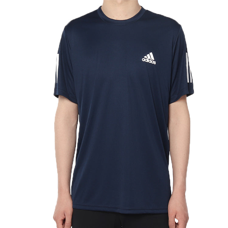 adidas Tennis Sports Round Neck Short Sleeve Navy Blue DU0858