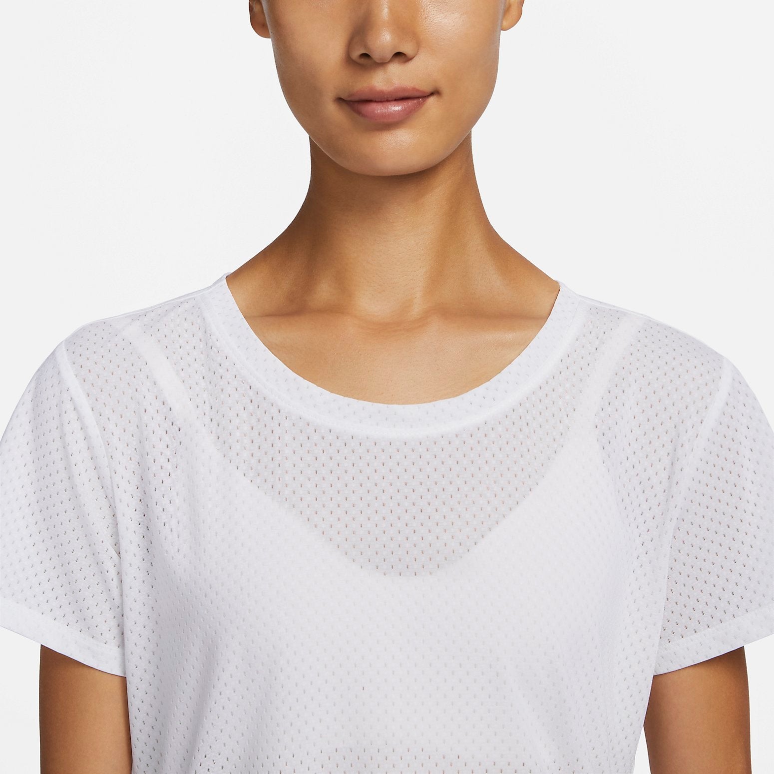 (WMNS) Nike Dri-Fit One Breathe T-shirt 'White' DX0132-100