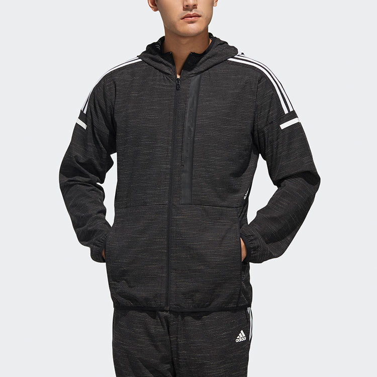 adidas M 247 CL JK S19 Sports hooded Woven Jacket Black DV1139
