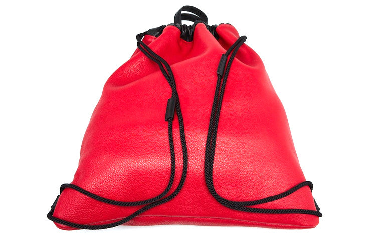 Gucci Print Graffiti Retro Logo Printing Leather Drawstring schoolbag Backpack Red Unisex 473872-K9RVT-6433