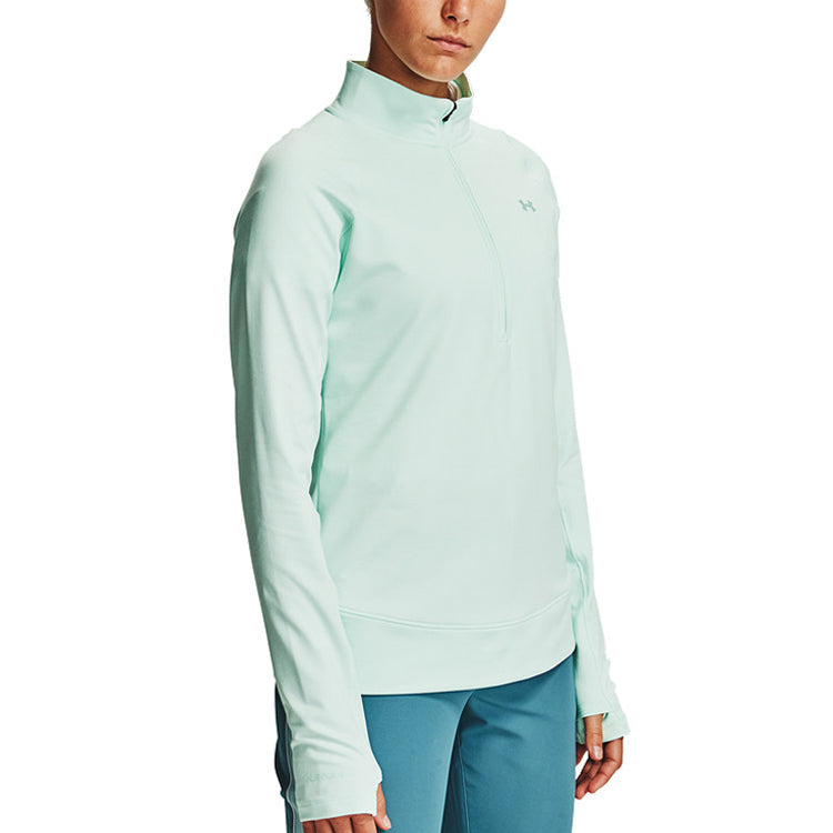 (WMNS) Under Armour Storm Midlayer 1/2 Zipper Sports Top Blue 1356229-403