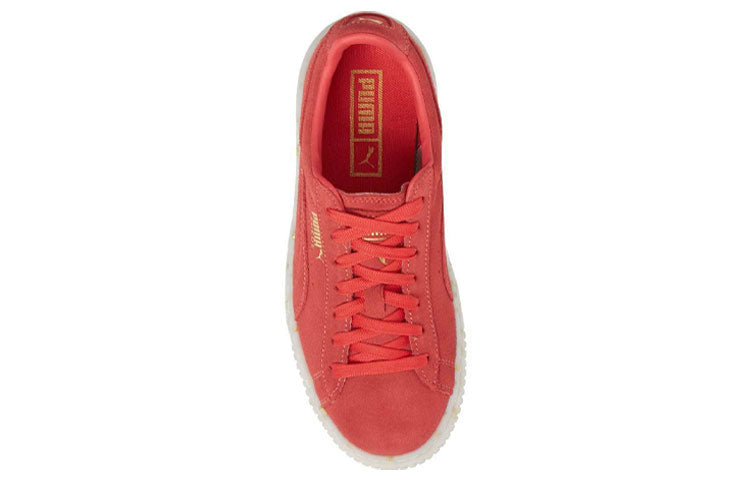(WMNS) PUMA Suede Platform Board Shoes Red/Blue 365621-04