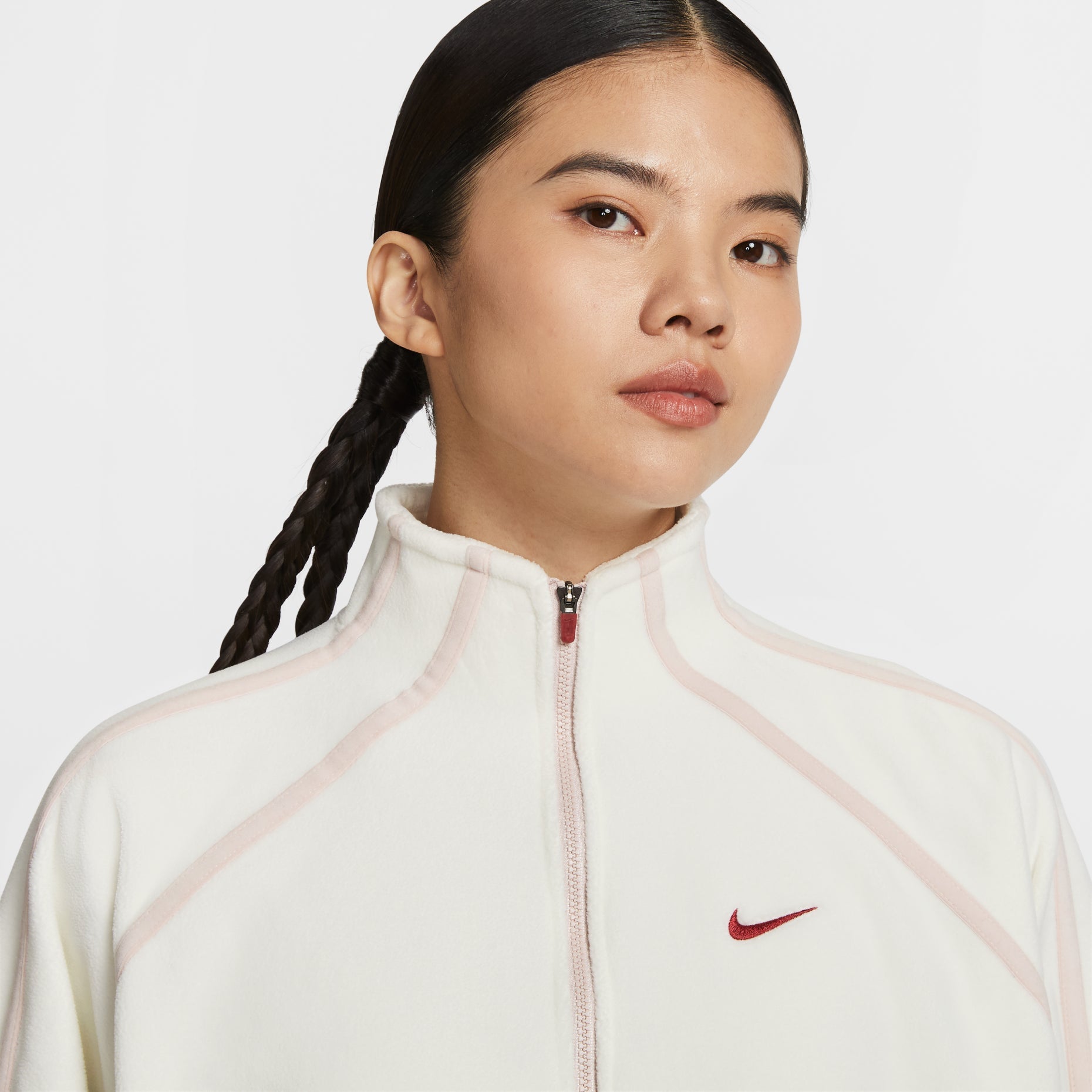 (WMNS) Nike CNY Oversized Therma-FIT 1/2-Zip Fleece Top 'Sail' IQ3836-133
