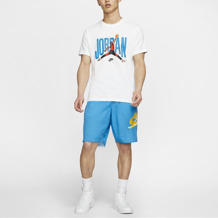Air Jordan Printing Logo Round Neck Short Sleeve White CJ6307-100