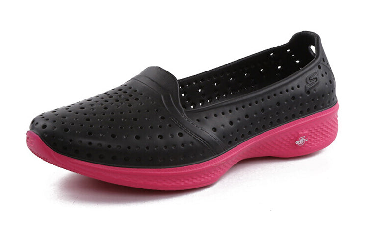 (WMNS) Skechers H2 Go Loafers Black/Pink 14690-BKHP