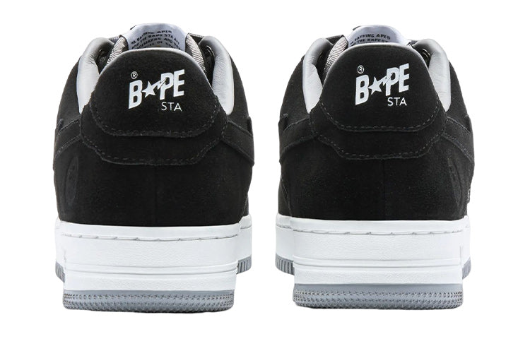 A BATHING APE Bape STA Low 'Black White' 1I70-191-008-BLCKWHITE