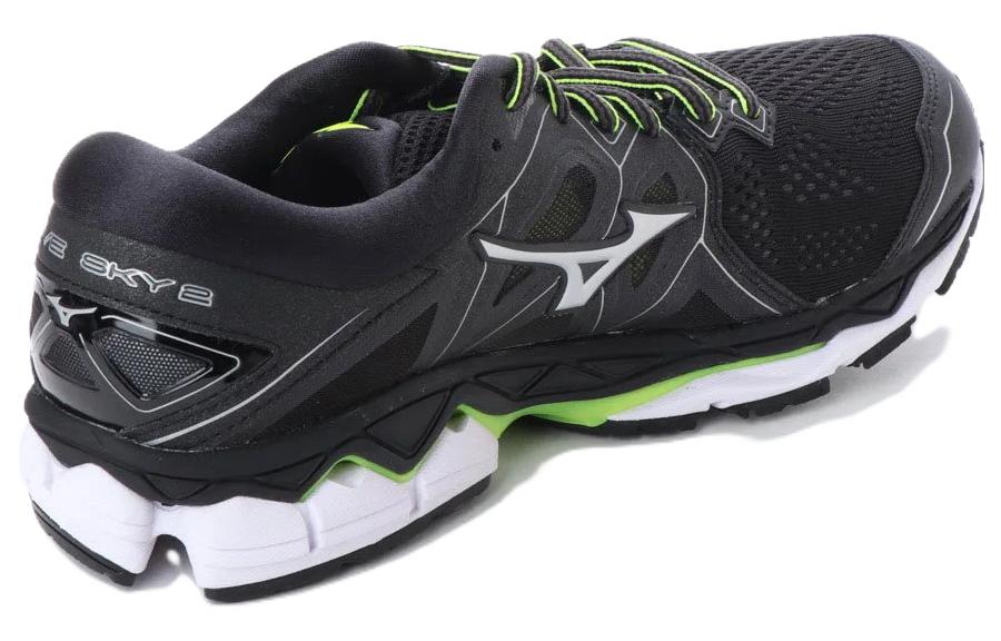 Mizuno Wave Sky 2 Cozy Wear-resistant Gray White Green J1GC181104