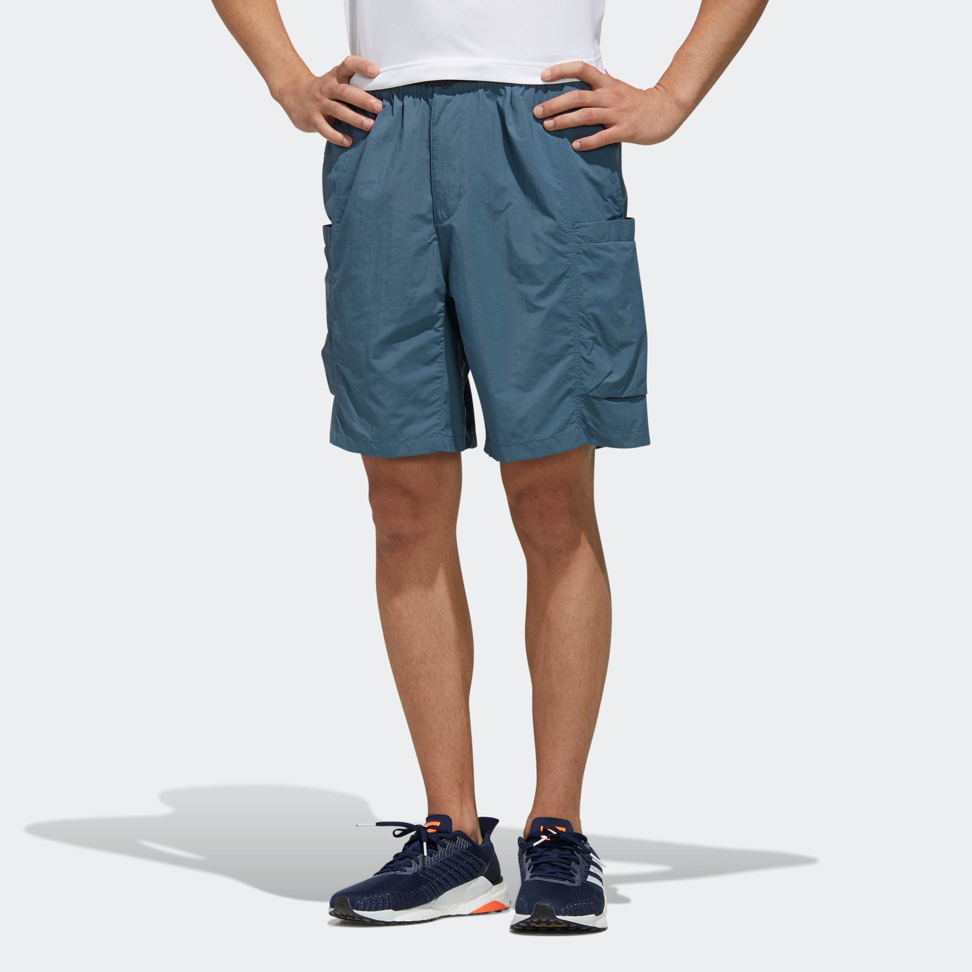 adidas M Tec Wv Sho Sports Cargo Quick Dry Breathable Shorts Blue FM5403