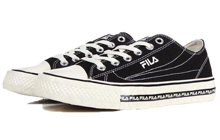 FILA Center Court S Low Top Board Shoes Black/White FS1SIB1051X_BLK