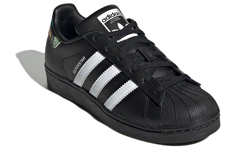 (GS) adidas originals Superstar J 'Black' EE7500