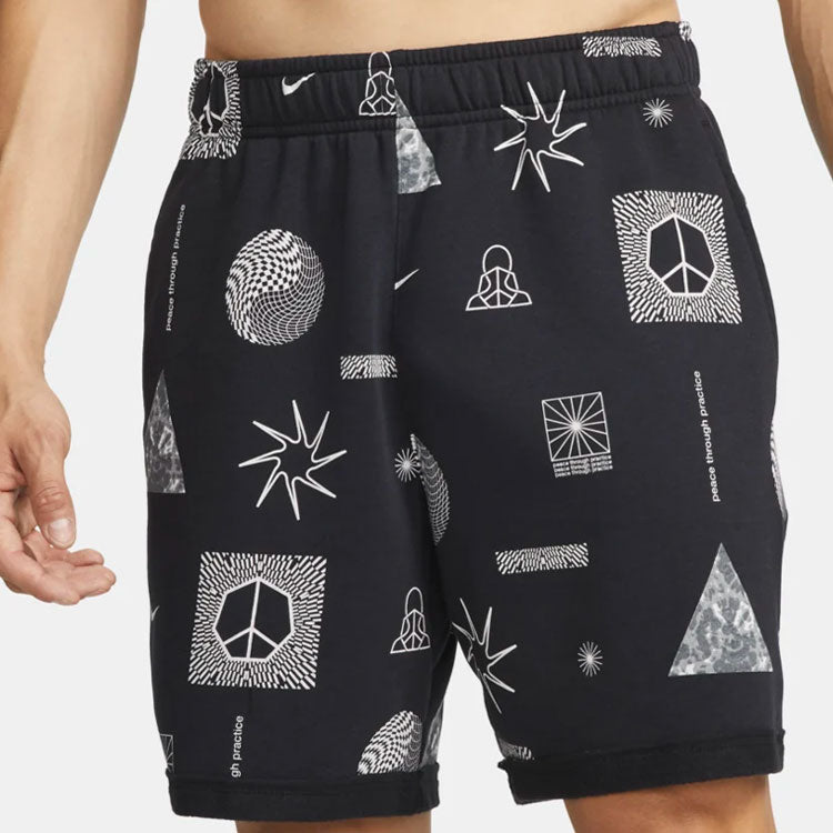 Men's Nike Printing Full Print Straight Shorts Black DM6547-010