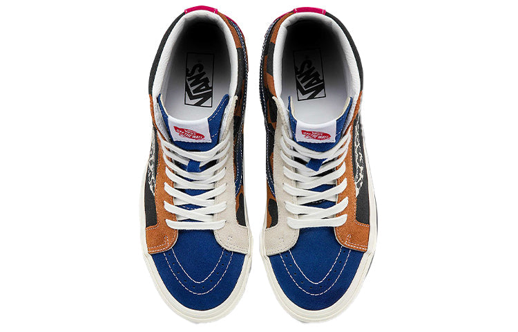 Vans Unisex Anaheim Factory Sk8-hi 38 Dx High-Top Sneakers Black/Blue/Brown VN0A5KRI96M