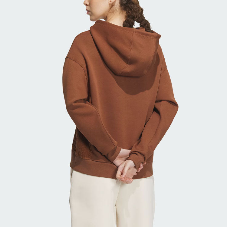 (WMNS) adidas Lounge Hooded Sweatshirt 'Brown' IP0755