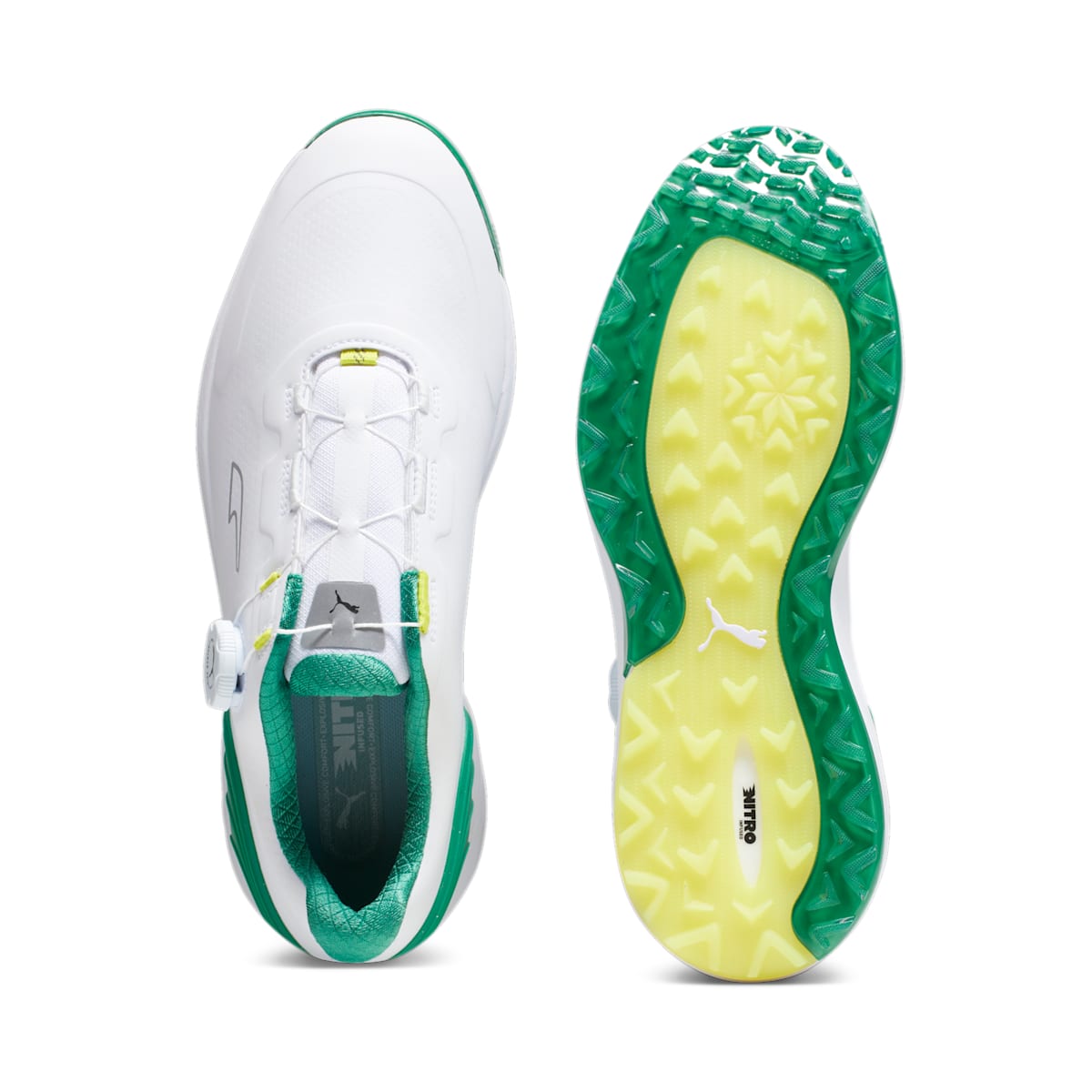Puma Alphacat Nitro Disc Golf 'Puma White Archive Green Yellow Burst' 378920-01