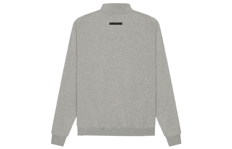 Fear of God Essentials SS21 Pullover Mockneck Dark Heather Oatmeal FOG-SS21-612