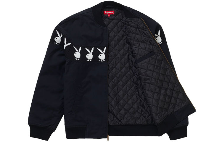 Supreme SS19 Supreme x Playboy Crew Jacket Black SUP-SS19-498