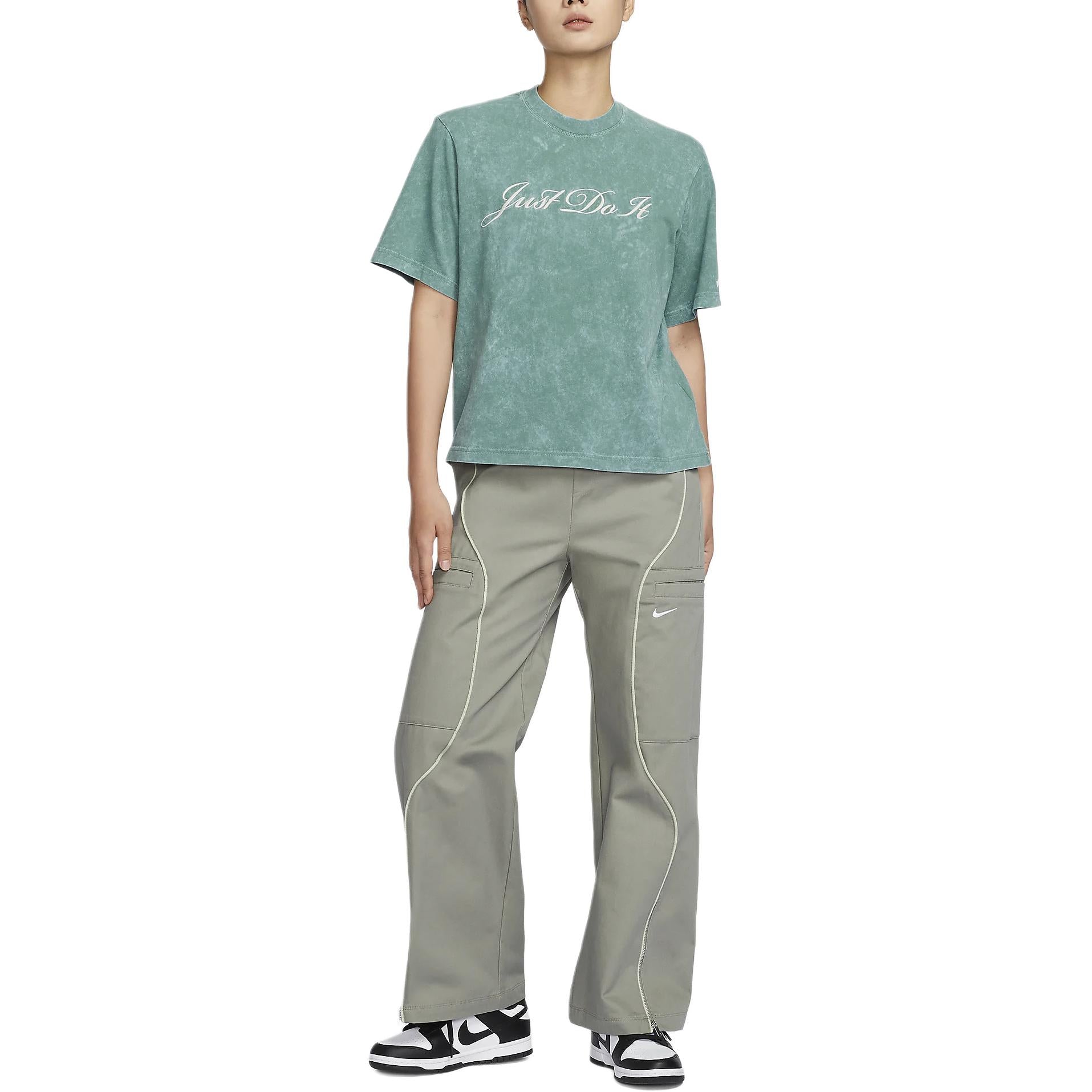 (WMNS) Nike Sportswear T-shirt Asia Sizing 'Washed Teal' FZ4886-361