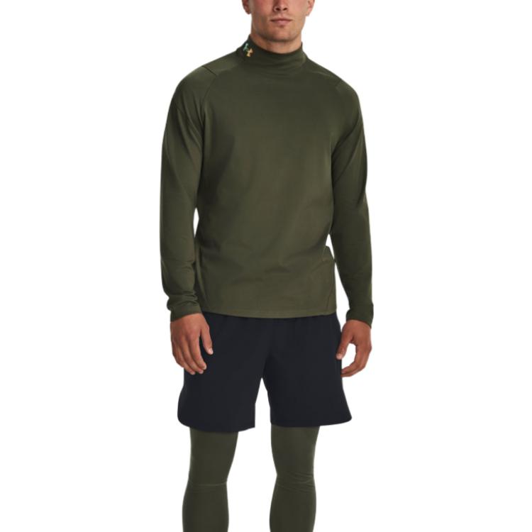 Under Armour Rush ColdGear Mock Long Sleeve T-Shirt 'Green' 1366059-390