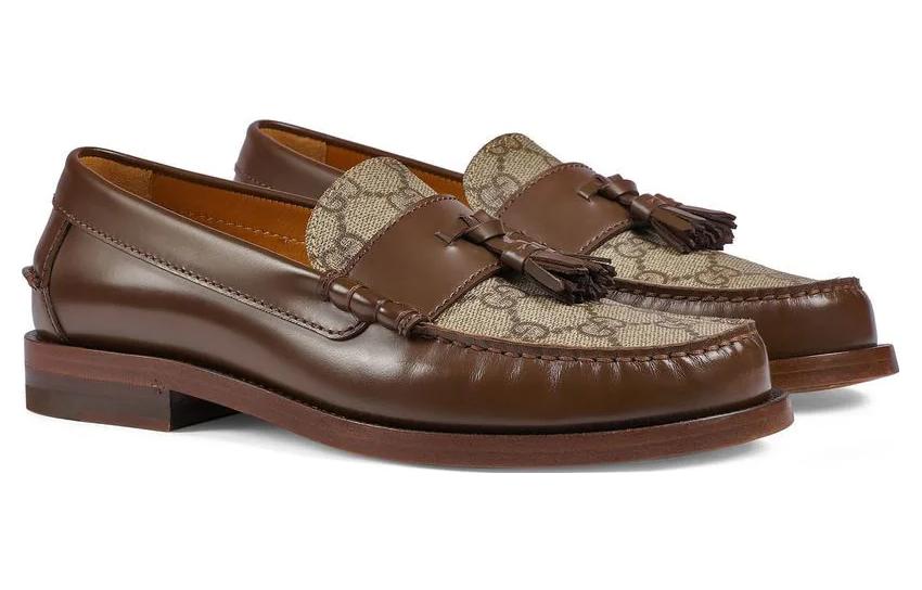 (WMNS) Gucci GG Supreme Canvas Loafers 'Tan Beige' 694866-17X30-2561