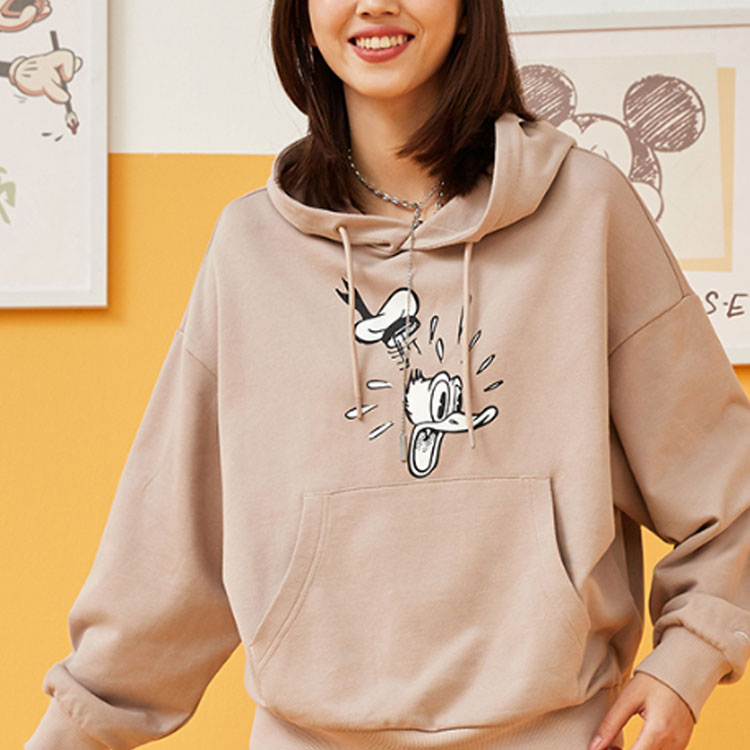 Li-Ning x Disney Crossover Cartoon Printing Loose Sports Pullover Hoodie White Purple AWDR492-3