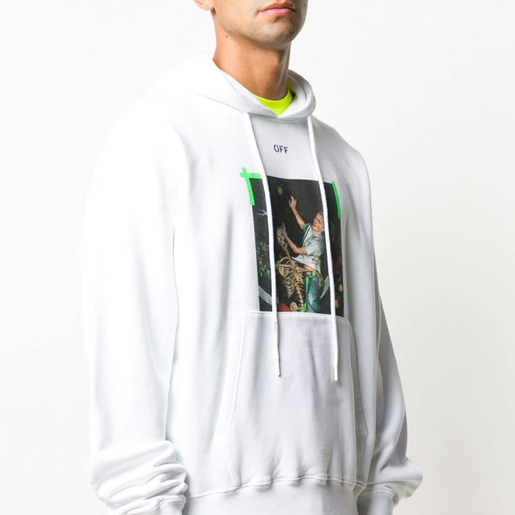 Men's Off-White Pascal Large Arrow Pattern Printing Loose Fit White OMBB037F20FLE0120155
