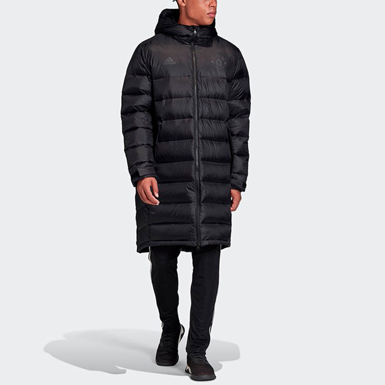 adidas Stay Warm Solid Color Soccer/Football hooded down Jacket Black FU1316