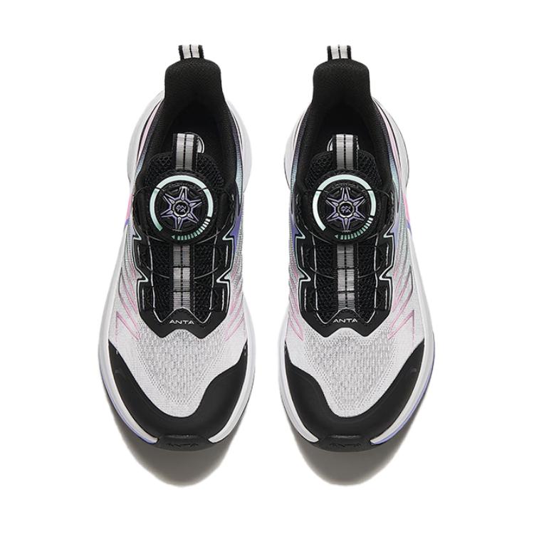 (GS) ANTA Running Series Sneakers 'Black Purple Grey' 322425511-4