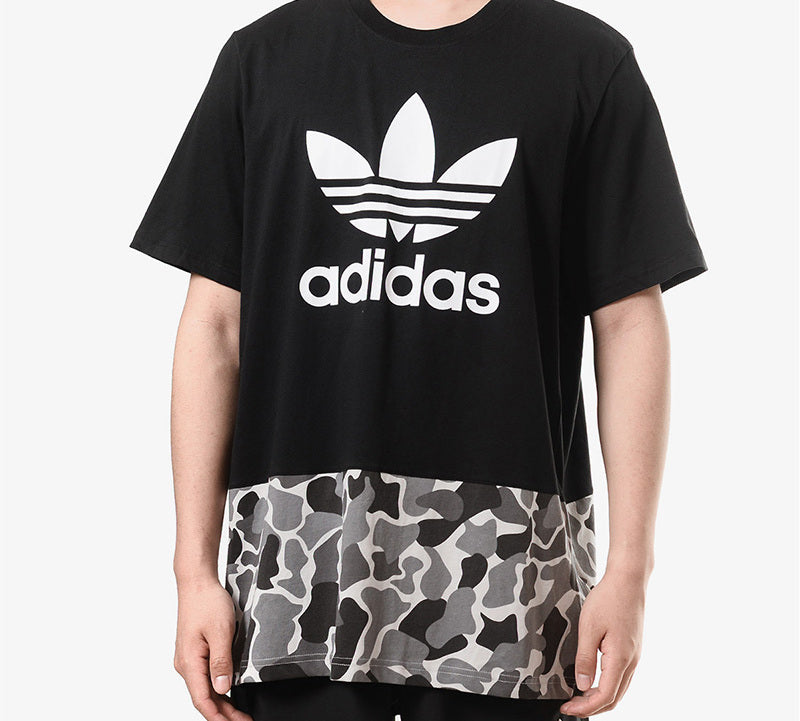 adidas originals Camouflage Leopard print Short Sleeve Black DN8033