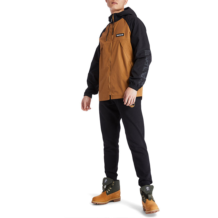 Timberland Windbreaker Full zip Jacket 'Brown Black' A2BV4-P56
