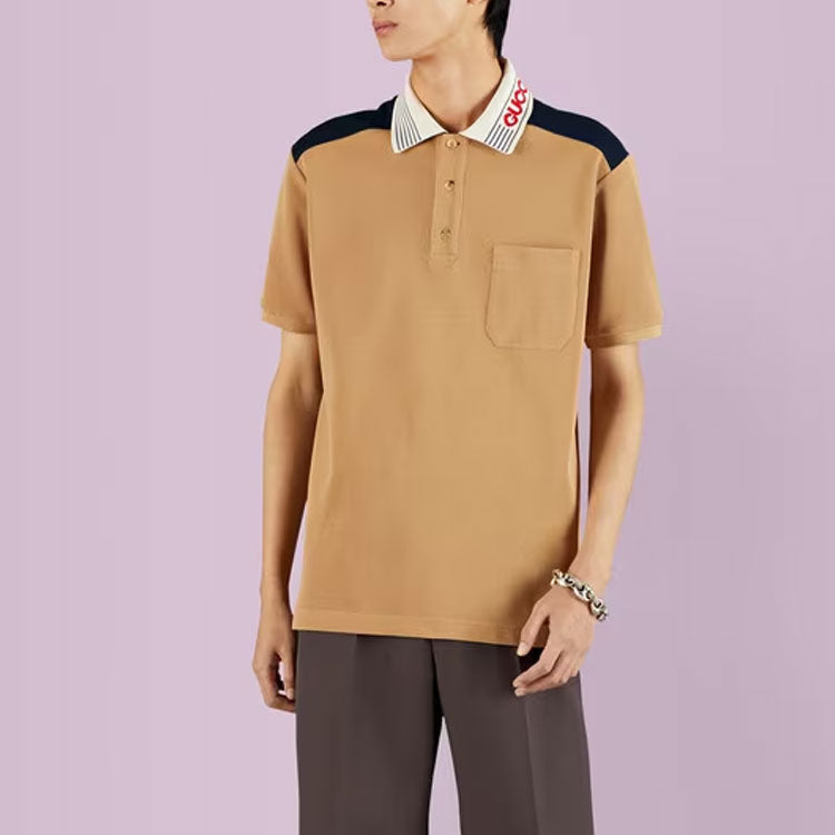 Gucci Cotton Jersey Polo Shirt 'Camel' 727906-XJE8K-2094