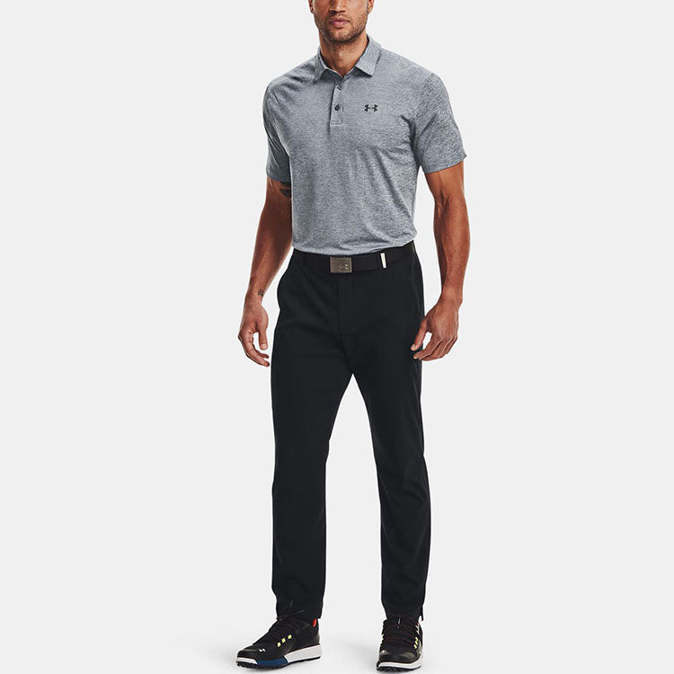 Men's Under Armour Playoff Golf Sports Thin and light Breathable Loose Short Sleeve Polo Shirt Silver Gray 1351131-036