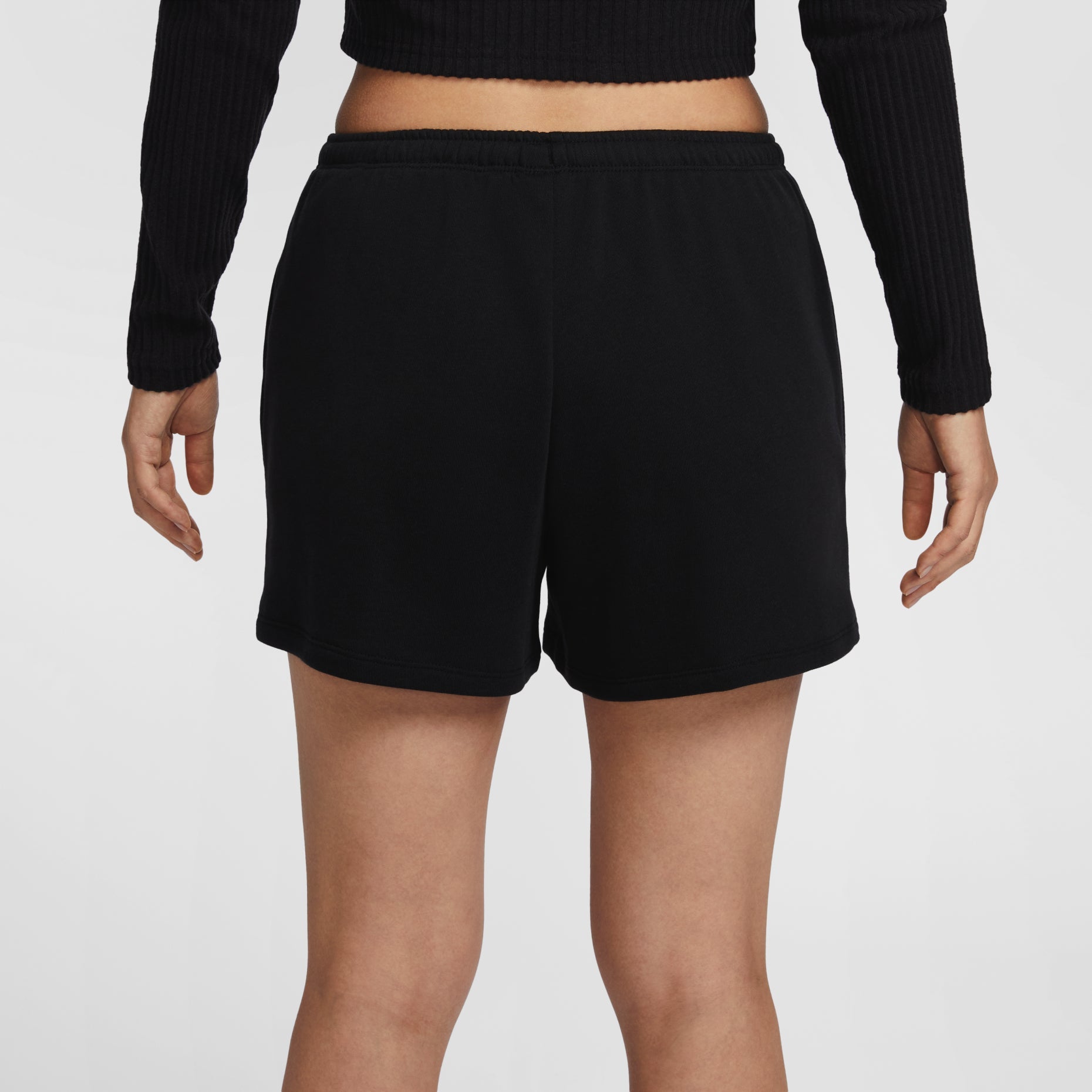 (WMNS) Nike Sportswear Chill Terry Mid-Rise 4" French Terry Shorts 'Black' HF6941-010